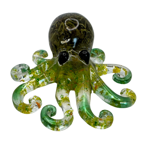[344121] Mossy Tentacle Delight Resin Octopus
