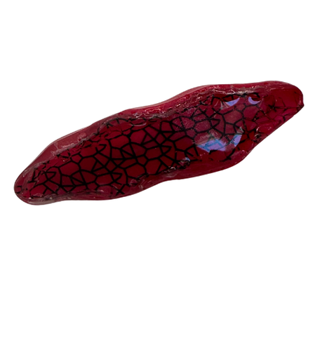 [906] Red Geode-shaped Hair Clip