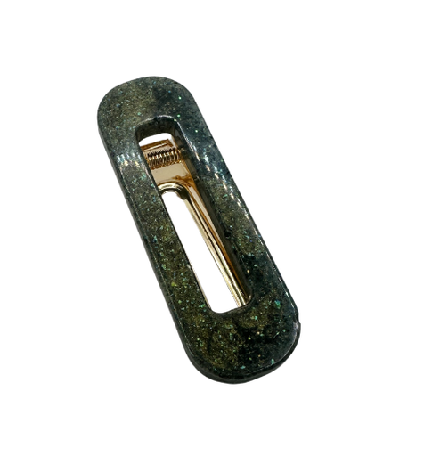 [915] Deep Green Open-centered Hair Clip (copy)