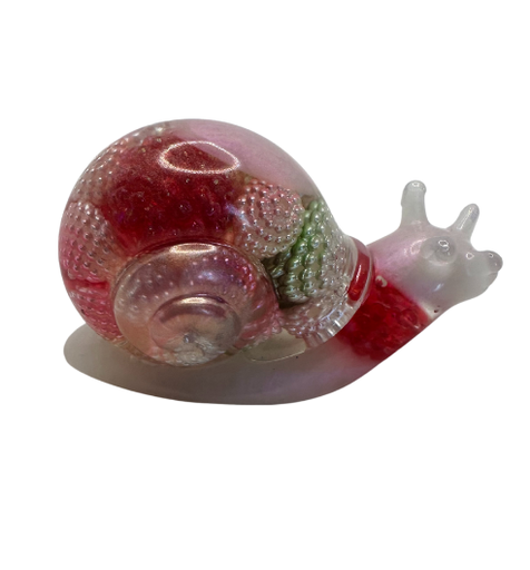[344130] Mini Berry Bliss Resin Snail