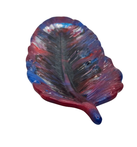 [7207075] Pastel Green/Blue/Yellow Resin Feather Tray (copy)