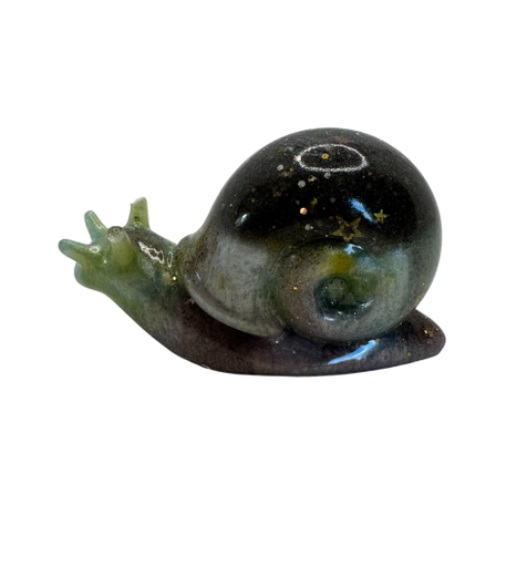 [344142] Colourful Sand Spiral Resin Snail
