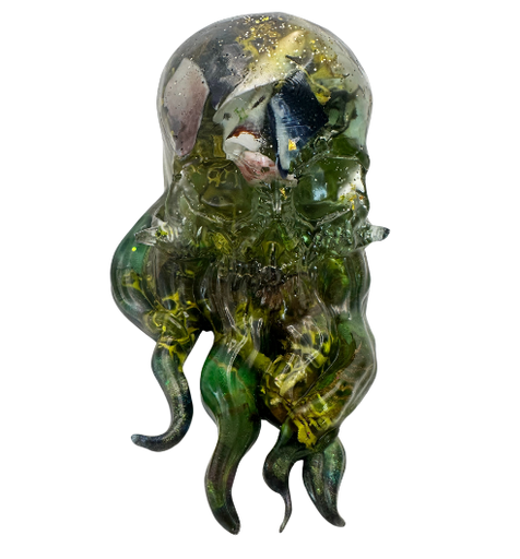 [141864] Aquatic Sentinel Resin Kraken Skull