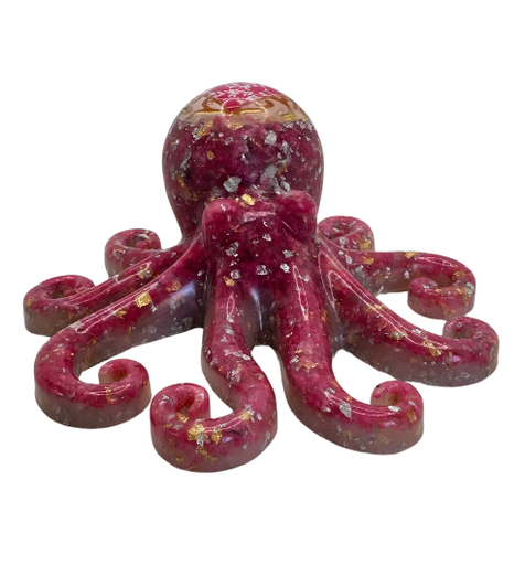 [344145] Pink Passion Octocharm Resin Octopus