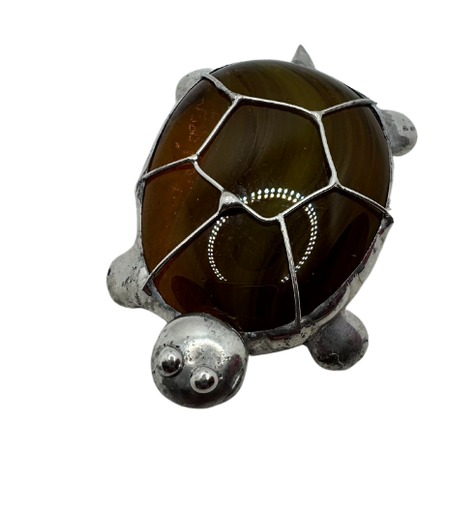 [1913016] Handcrafted Glass & Solder Turtle
