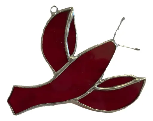 [1913041] Small Red Stained Glass Lobster