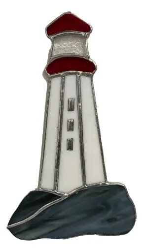 [125001] Peggy's Cove Stained Glass Lighthouse
