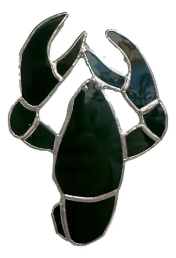 [125005] Green Lobster Stained Glass