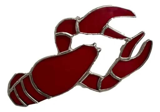 [125006] Red Lobster Stained Glass