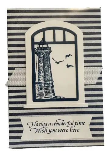 [181807] Handmade Note Card - Lighthouse - "Sending You Love & Light"