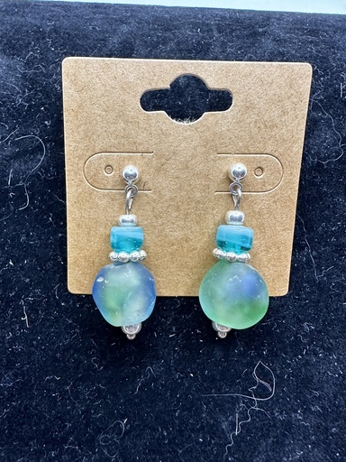 [JD209] Frosted Bead Pierced Earrings 