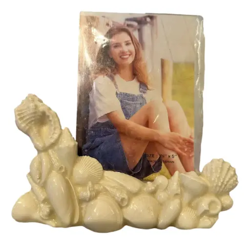[223005] Pinkish Sea Shell Photo Frame Stand