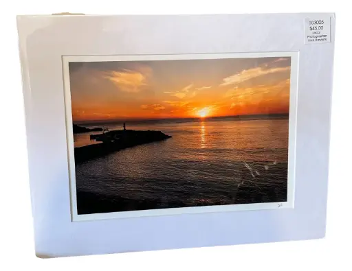 [103005] "Sundown Over Trout Cove" Hand-matted Photograph     11"x14"