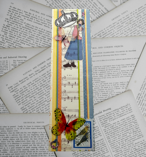 [14702] Butterfly & Birds Paper Bookmark 