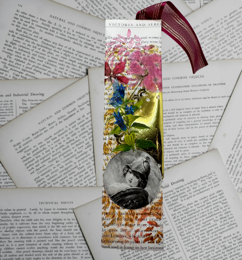 [14707] Victorian Paper Bookmark