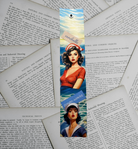 [14710] Pinup Sailor Girls Paper Bookmark 