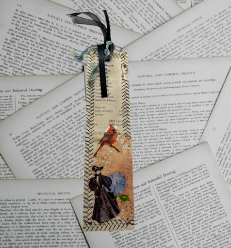 [14712] Victorian Cardinal Paper Bookmark 