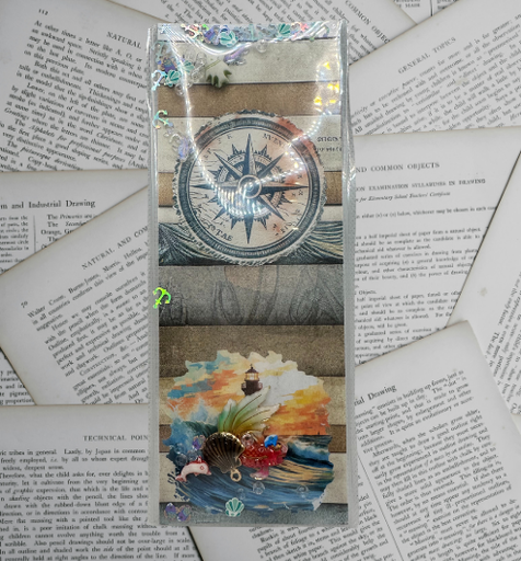 [14803] Nautical Lighthouse Shaker Bookmark