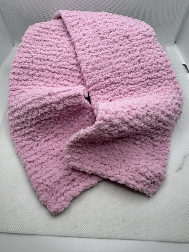 [321121] Hand Knitted Pink Girl's Scarf