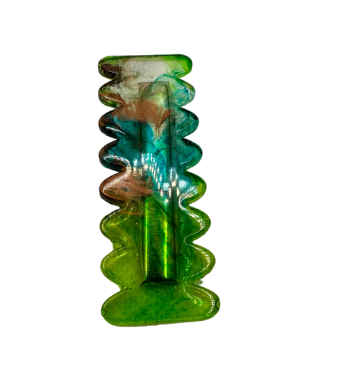 [954] Green & Copper Translucent Hair Clip