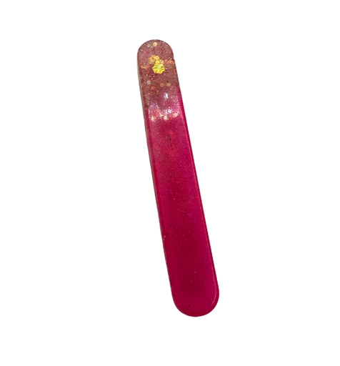 [956] Simple Long Oval Pink Hair Clip 