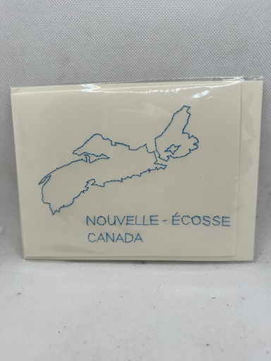 [215315] Hand Embroidered Nouvelle-Ecosse Notecard 5"x6.5"       