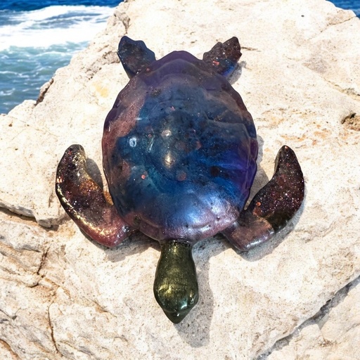 [181931] Galactic Turtle Traveler Resin Sea Turtle
