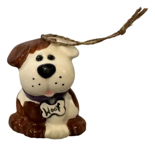 [223026] Ceramic Dog Christmas Ornament