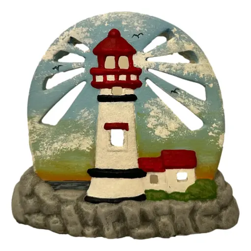 [223027] Ceramic Lighthouse Tea Light