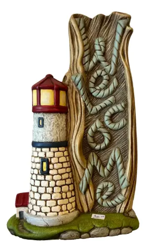 [223028] Ceramic Lighthouse Welcome Sign