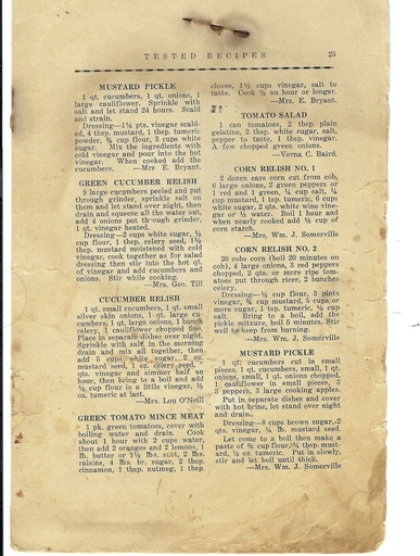 [1118042] Vintage Condiment Recipe Book Pg 25