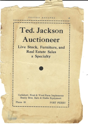 [1118047] Vintage Recipe Book Advertisement Pg 45