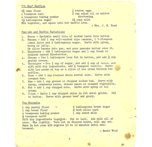 [154507] Vintage Typed Quick Bread Recipes Pg 8