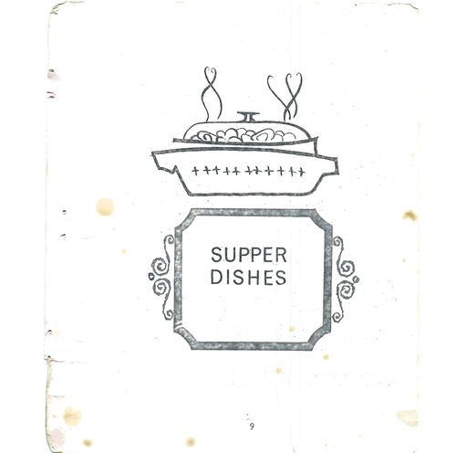 [154713] Vintage Typed Supper Dish Recipes Pg 9