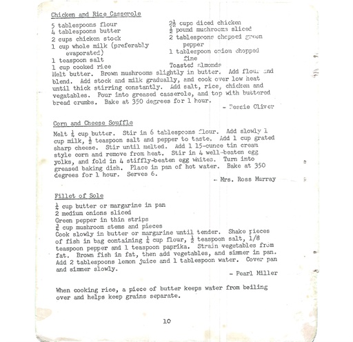 [154802] Vintage Typed Supper Dish Recipes Pg 10