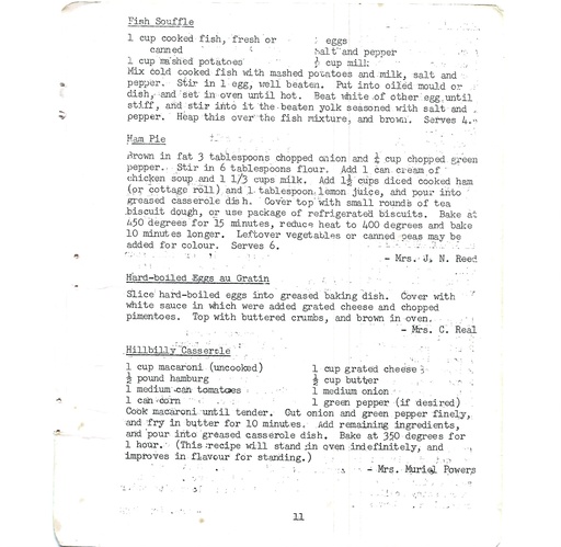 [154939] Vintage Typed Supper Dish Recipes Pg 11