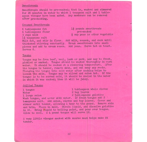[155906] Vintage Typed Meats & Poultry Recipes Pg 22
