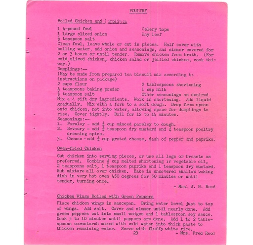 [155955] Vintage Typed Meats & Poultry Recipes Pg 23