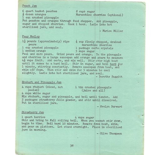 [161231] Vintage Typed Pickles, Preserves & Jams Recipes Pg 38