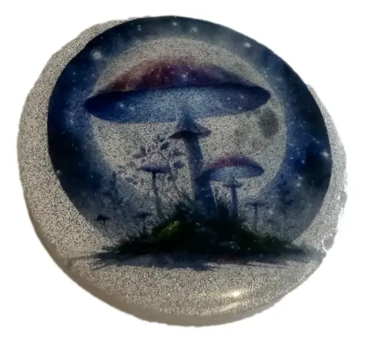 [7167268] Dark Blue Celestial Mushroom Phone Pop