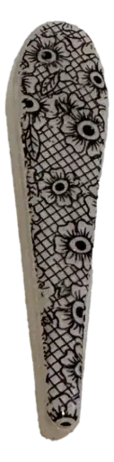 [962] Teardrop Iridescent Black Lace Hair Clip