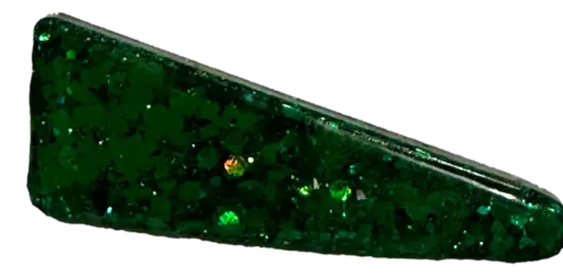 [964] Green on Green Glitter Hair Clip