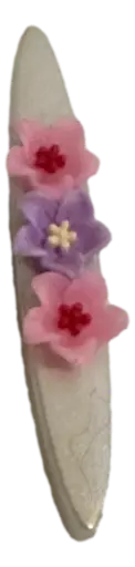 [965] Pink & Lavender Floral Hair Clip
