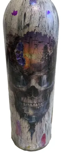 [23206] Nocturne Falls Luminary Skull Lighted Bottle