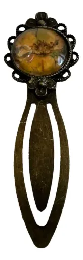 [232131] Bronze Metal Cabochon Bookmark
