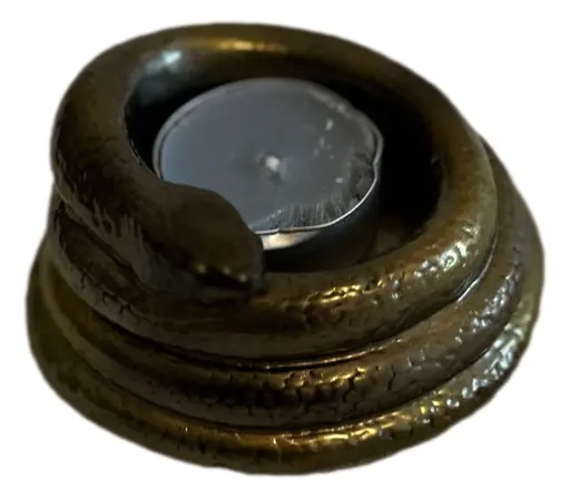 [34302] Metallic Gold Snake Votive Candle Holder