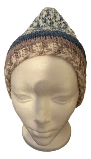 Hand-knitted Multi-coloured Winter Hat