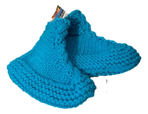Hand-knitted Boot Slippers