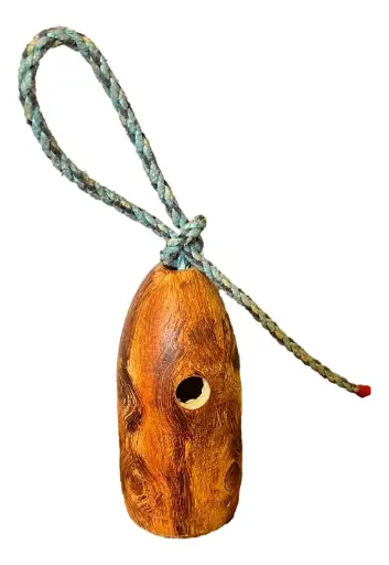 [8865] Hand-painted Wood Grain Birdhouse Buoy