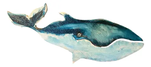 [8866] Hand-painted Whale